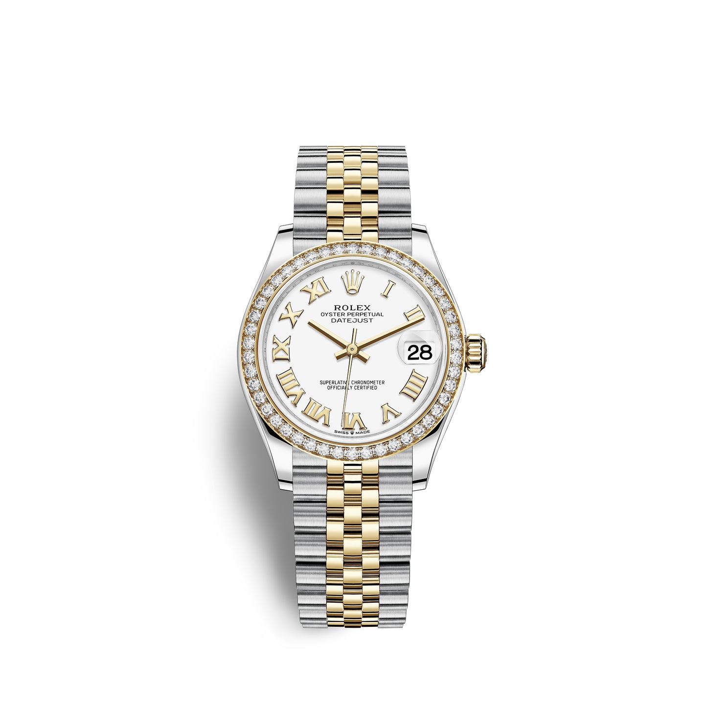 Rolex Datejust 31, Oystersteel, 18kt Yellow Gold and diamonds, Ref# 278383RBR-0002