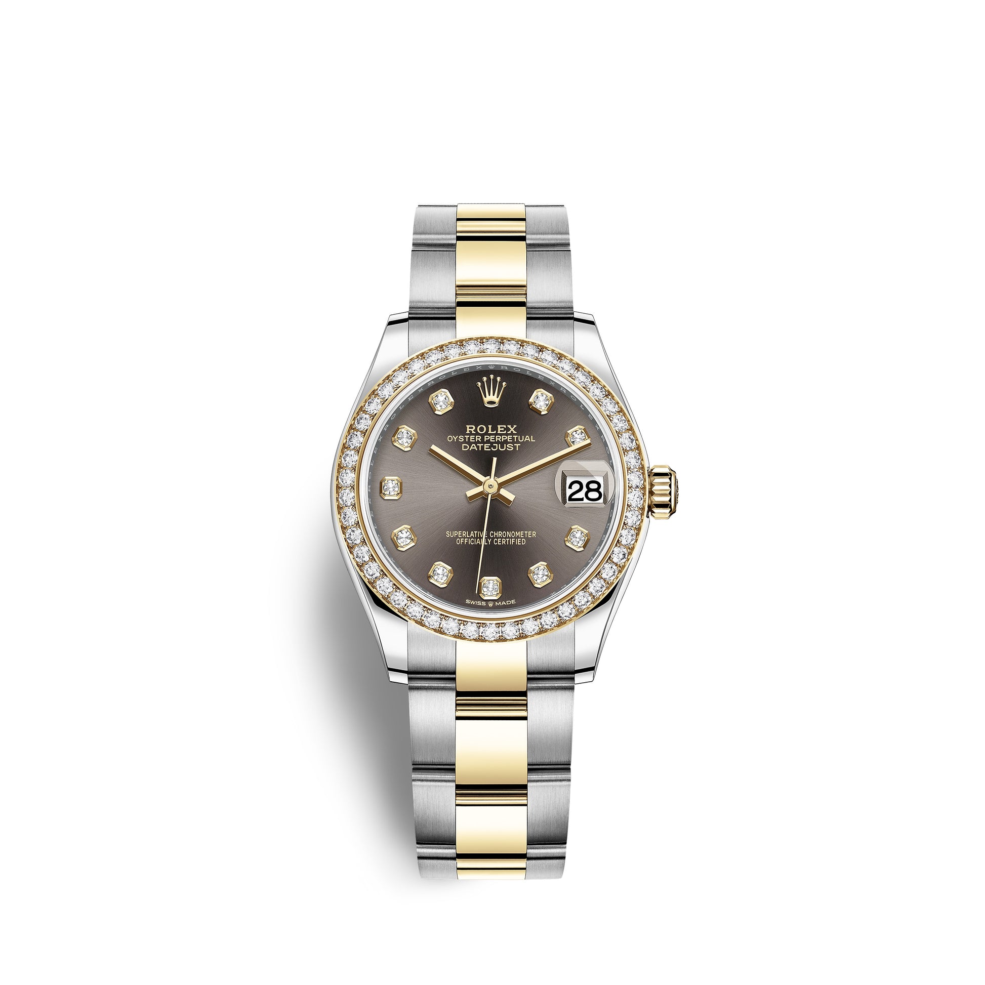 Rolex Datejust 31, Oystersteel, 18kt Yellow Gold and diamonds, Ref# 278383RBR-0021