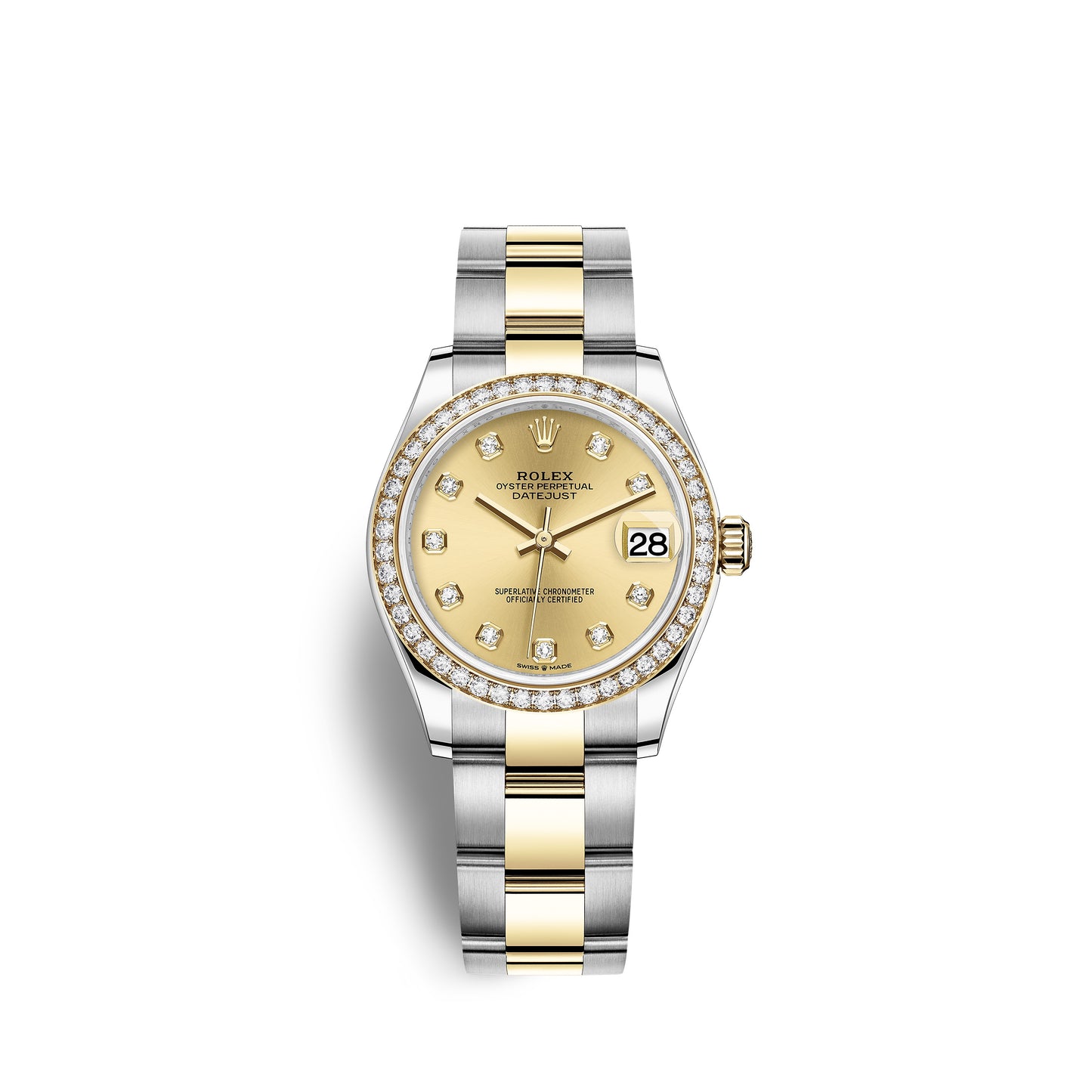 Rolex Datejust 31, Oystersteel, 18kt Yellow Gold and diamonds, Ref# 278383RBR-0025