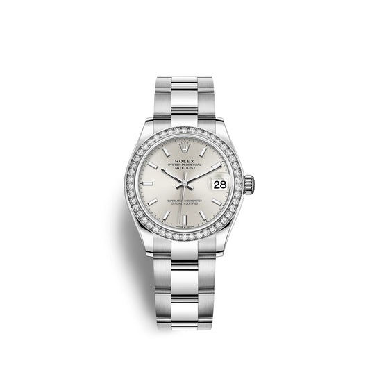 Rolex Lady-Datejust 28, Oystersteel and 18k White Gold, Ref# 279384RBR-0008
