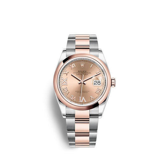 Rolex Datejust 36 Oystersteel and Everose gold Ref# 126201-0028