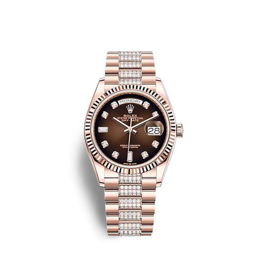 Rolex Day-Date 36 Everose gold Ref# 128235-0038