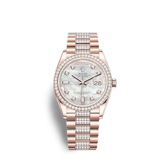 Rolex Day-Date 36 Everose gold Ref# 128345RBR-0030