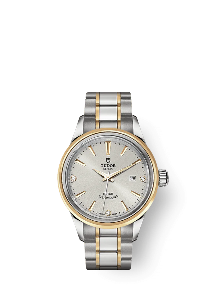 Tudor Style, Stainless Steel and Yellow Gold, 28mm, Ref# M12103-0005