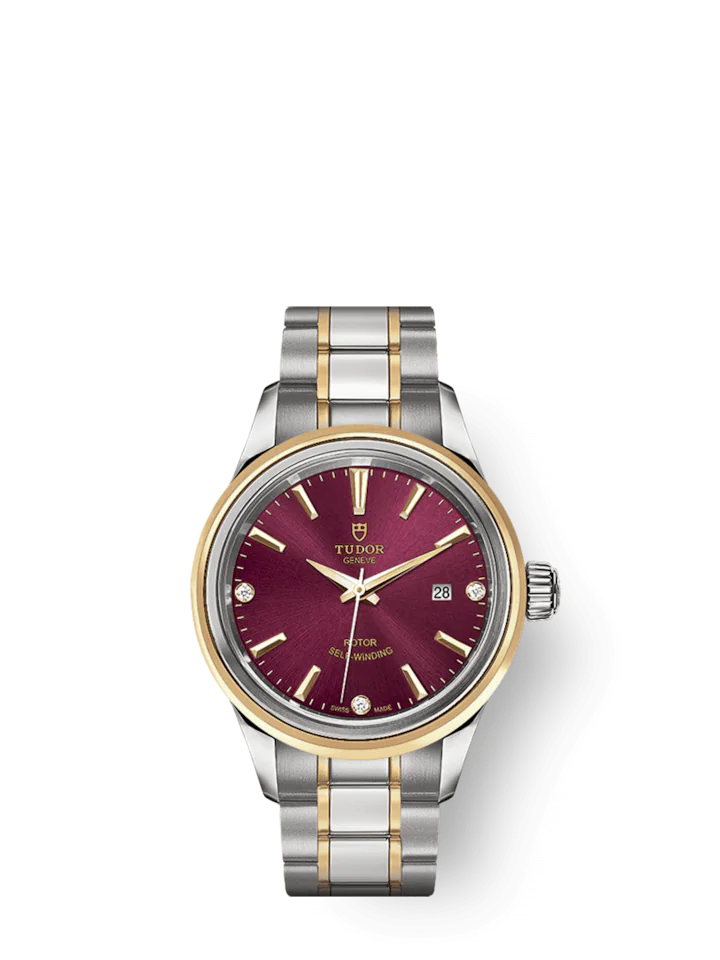 Tudor Style, Stainless Steel and Yellow Gold, 28mm, Ref# M12103-0015