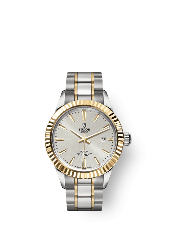 Tudor Style, Stainless Steel and Yellow Gold, 28mm, Ref# M12113-0003