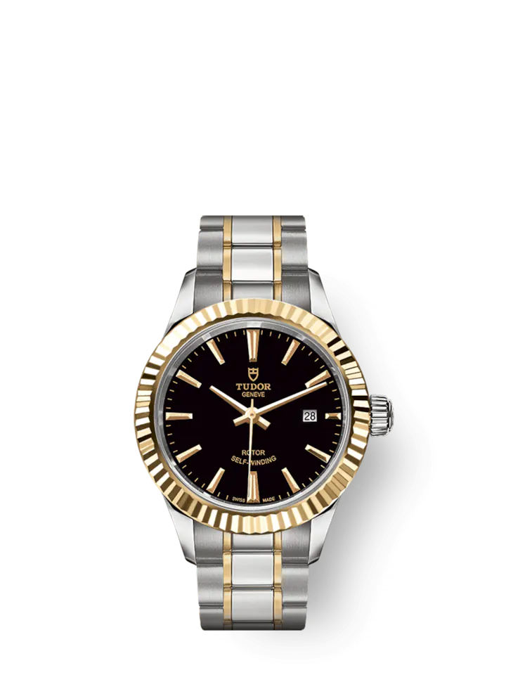 Tudor Style, Stainless Steel and Yellow Gold, 28mm, Ref# M12113-0005
