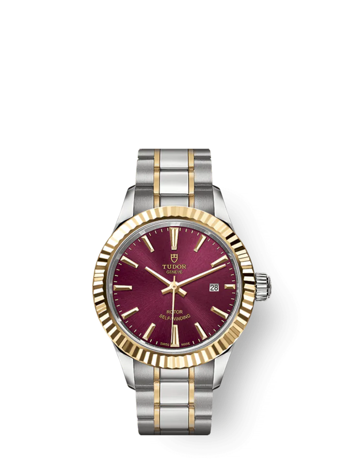Tudor Style, Stainless Steel and Yellow Gold, 28mm, Ref# M12113-0013
