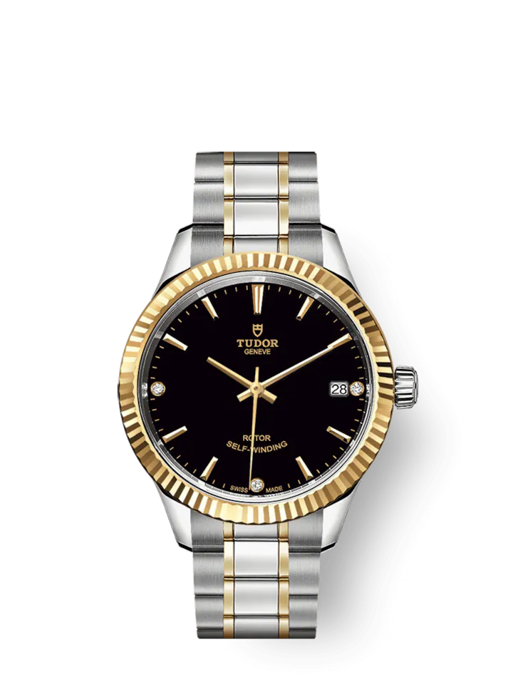 Tudor Style, Stainless Steel and Yellow Gold with Diamond-set, 34mm, Ref# M12313-0011