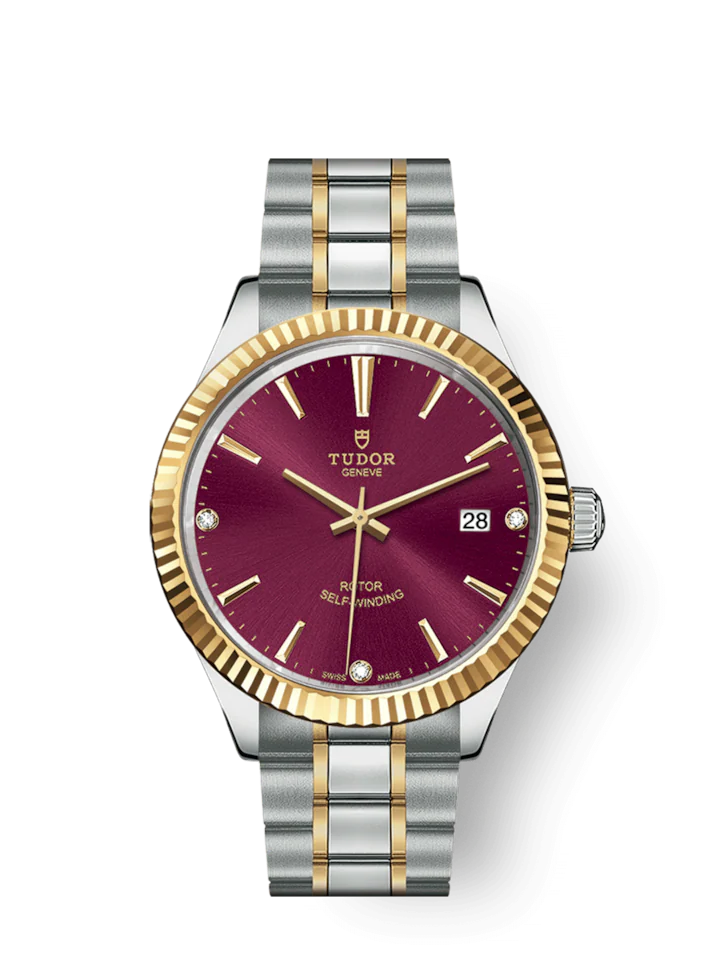 Tudor Style, Stainless Steel and Yellow Gold with Diamond-set, 38mm, Ref# M12513-0015