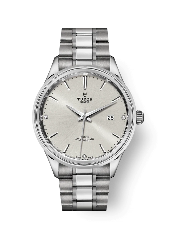Tudor Style, Stainless Steel and Diamond-set, 41mm, Ref# M12700-0003