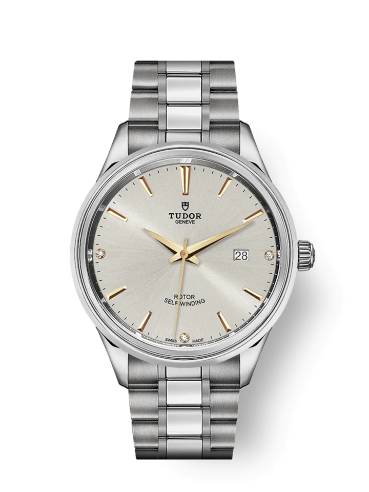 Tudor Style, Stainless Steel and Diamond-set, 41mm, Ref# M12700-0019