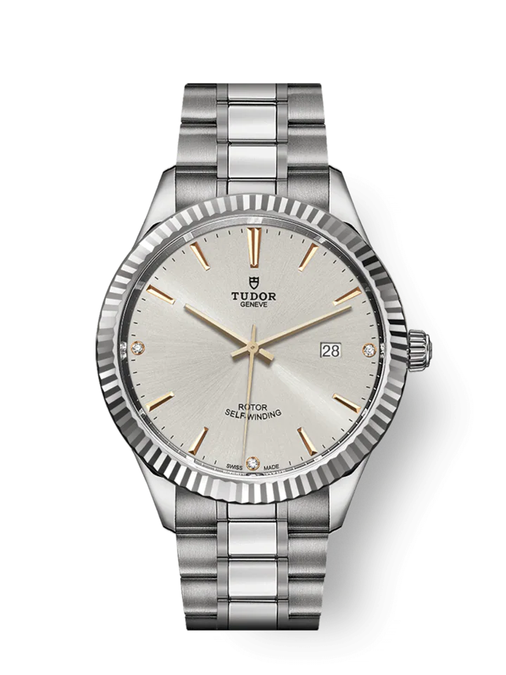 Tudor Style, Stainless Steel and Diamond-set, 41mm, Ref# M12710-0011