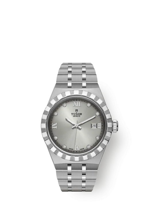 Tudor Royal, Stainless Steel and Diamond-set, 28mm, Ref# M28300-0002