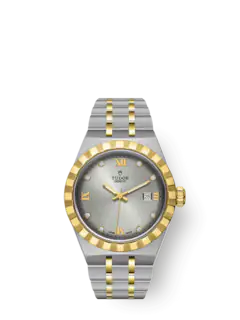 Tudor Royal, Stainless Steel and 18k Yellow Gold with Diamond-set, 28mm, Ref# M28303-0002