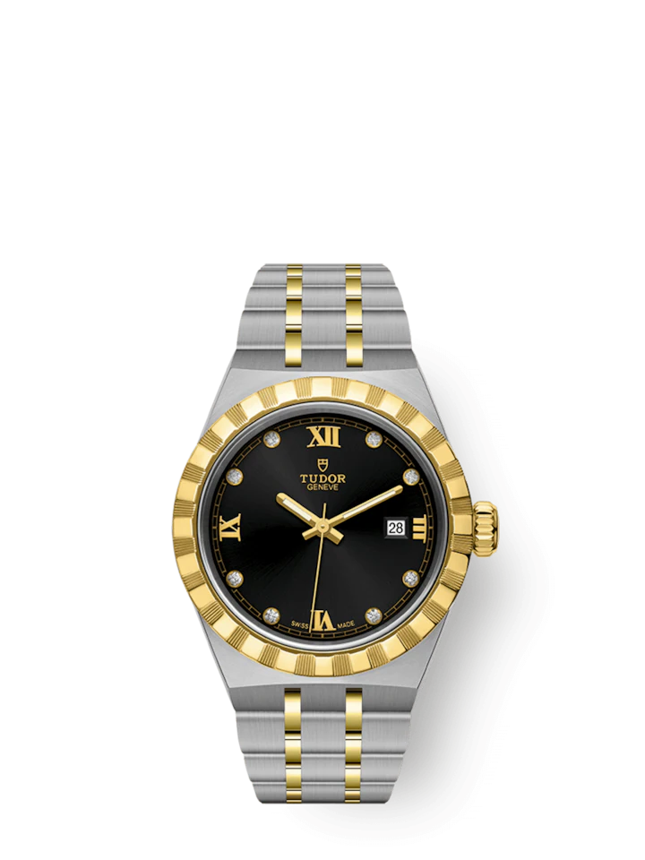 Tudor Royal, Stainless Steel and 18k Yellow Gold with Diamond-set, 28mm, Ref# M28303-0005