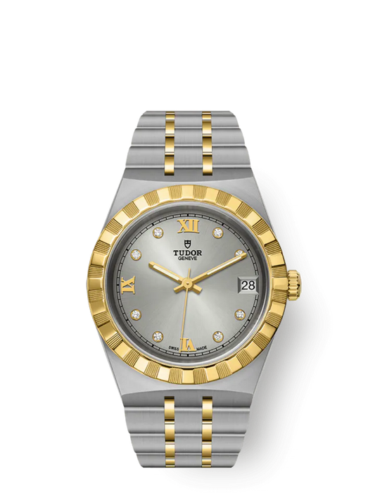 Tudor Royal, Stainless Steel and 18k Yellow Gold with Diamond-set, 34mm, Ref# M28403-0002