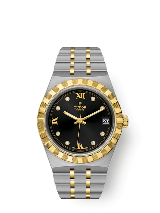 Tudor Royal, Stainless Steel and 18k Yellow Gold with Diamond-set, 34mm, Ref# M28403-0005