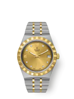 Tudor Royal, Stainless Steel and 18k Yellow Gold with Diamond-set, 34mm, Ref# M28403-0006