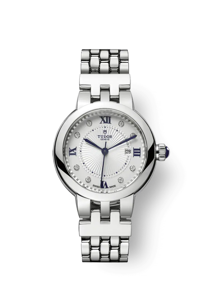 Tudor Ladies Clair De Rose, Stainless Steel with Diamond-set, 30mm, Ref# M35500-0004