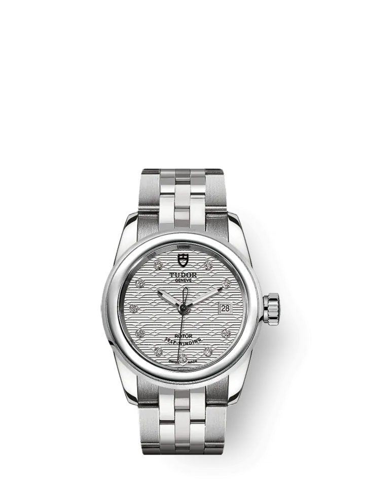 Tudor Glamour Date, Stainless Steel and Diamond-set, 26mm, Ref# M51000-0004