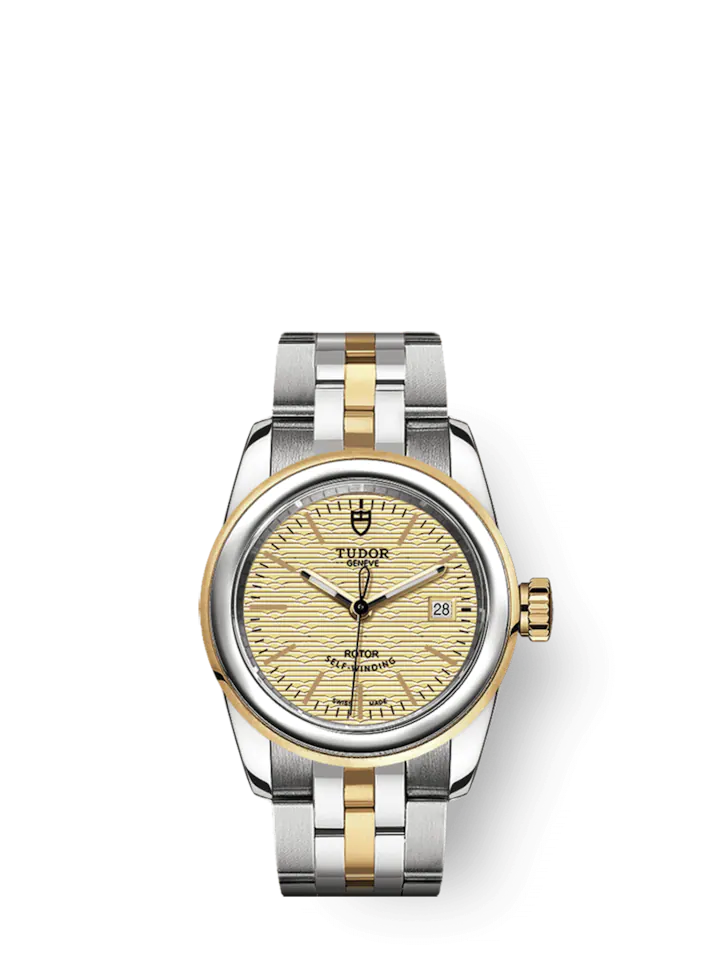 Tudor Glamour Date, Stainless Steel and 18k Yellow Gold, 26mm, Ref# M51003-0006