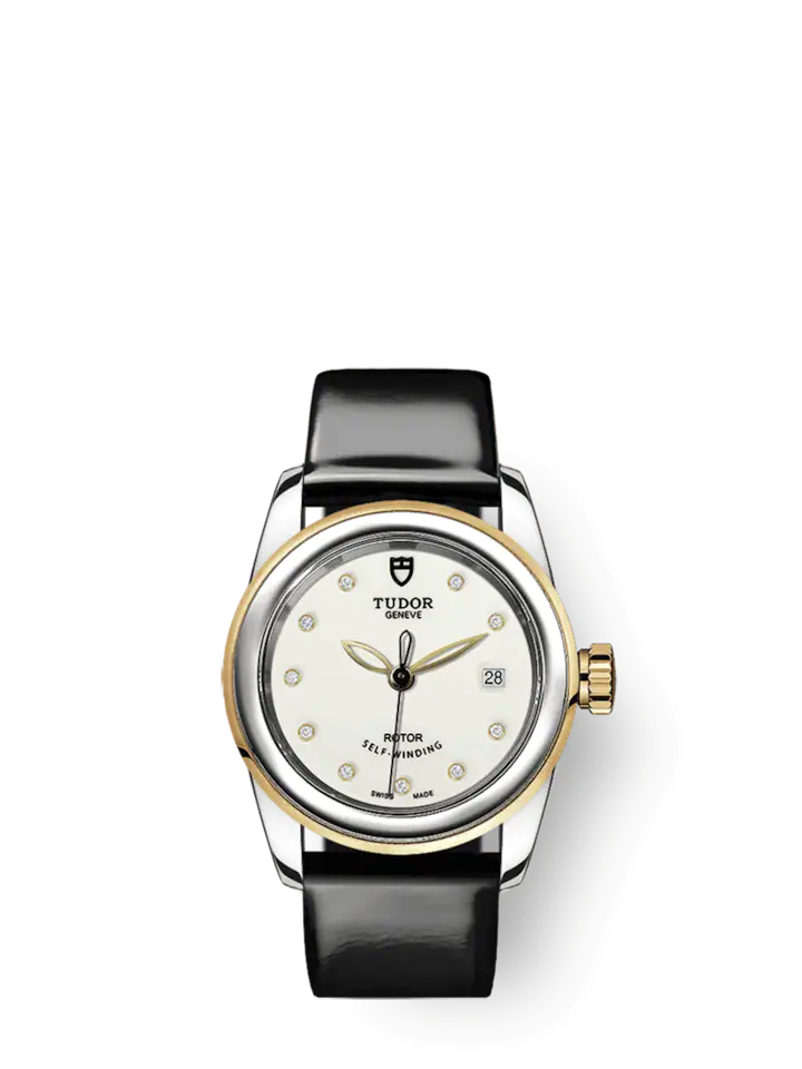 Tudor Glamour Date, Stainless Steel and 18k Yellow Gold with Diamond-set, 26mm, Ref# M51003-0028