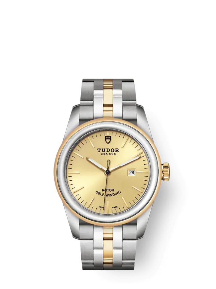 Tudor Glamour Date, Stainless Steel and 18k Yellow Gold, 31mm, Ref# M53003-0005