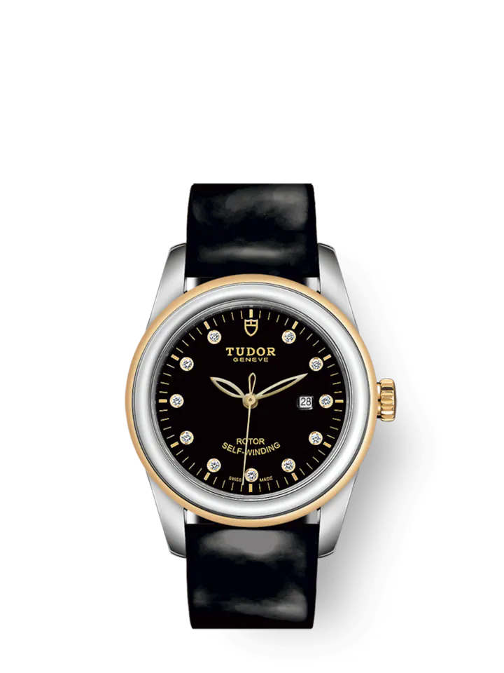 Tudor Glamour Date, Stainless Steel and 18k Yellow Gold with Diamond-set, 31mm, Ref# M53003-0020