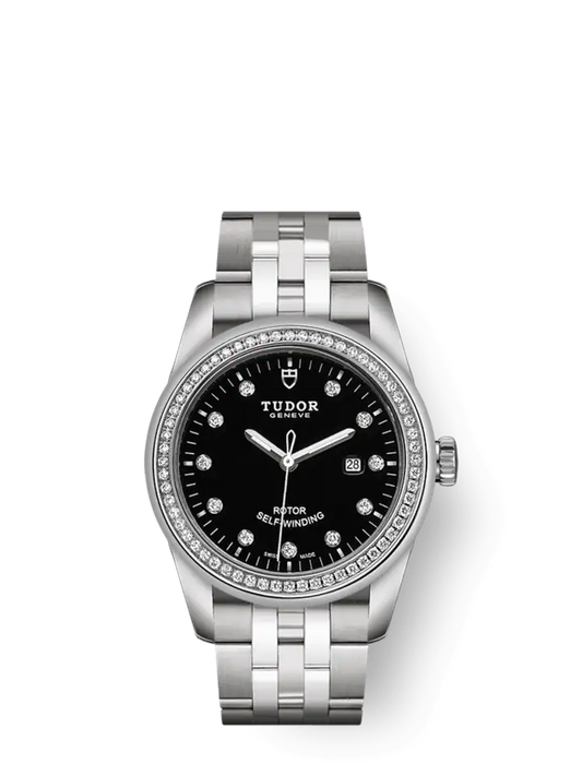 Tudor Glamour Date, Stainless Steel and Diamond-set with Diamond-set bezel, 31mm, Ref# M53020-0007