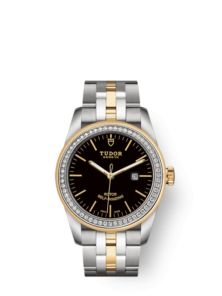 Tudor Glamour Date, Stainless Steel and 18k Yellow Gold, 31mm, Ref# M53023-0064