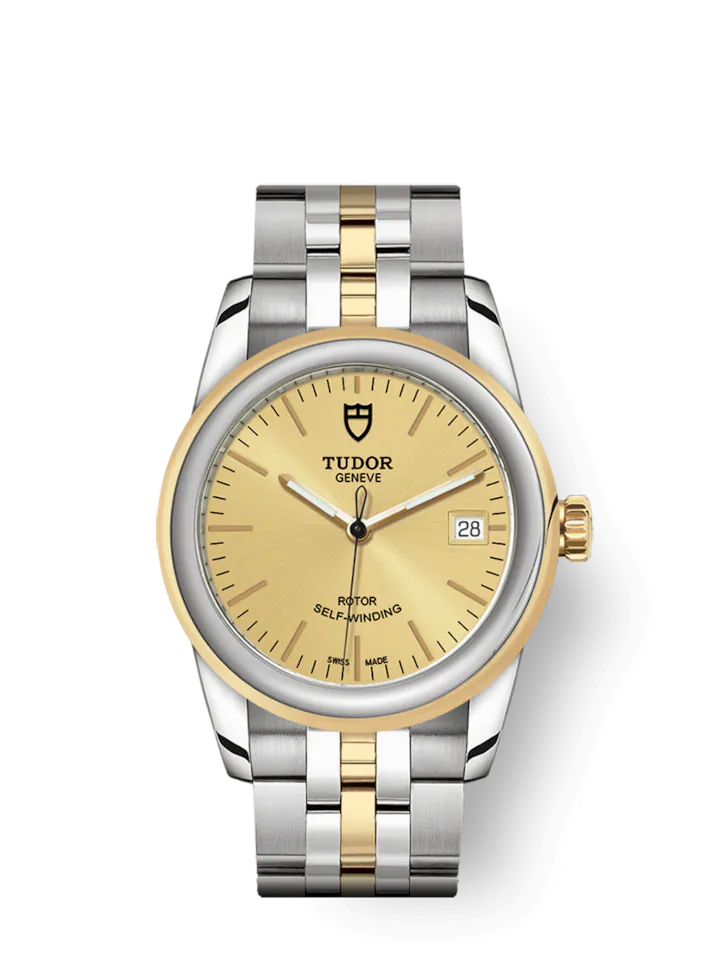 Tudor Glamour Date, Stainless Steel and 18k Yellow Gold, 36mm, Ref# M55003-0005