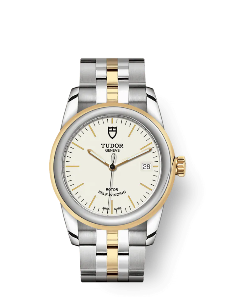 Tudor Glamour Date, Stainless Steel and 18k Yellow Gold, 36mm, Ref# M55003-0082