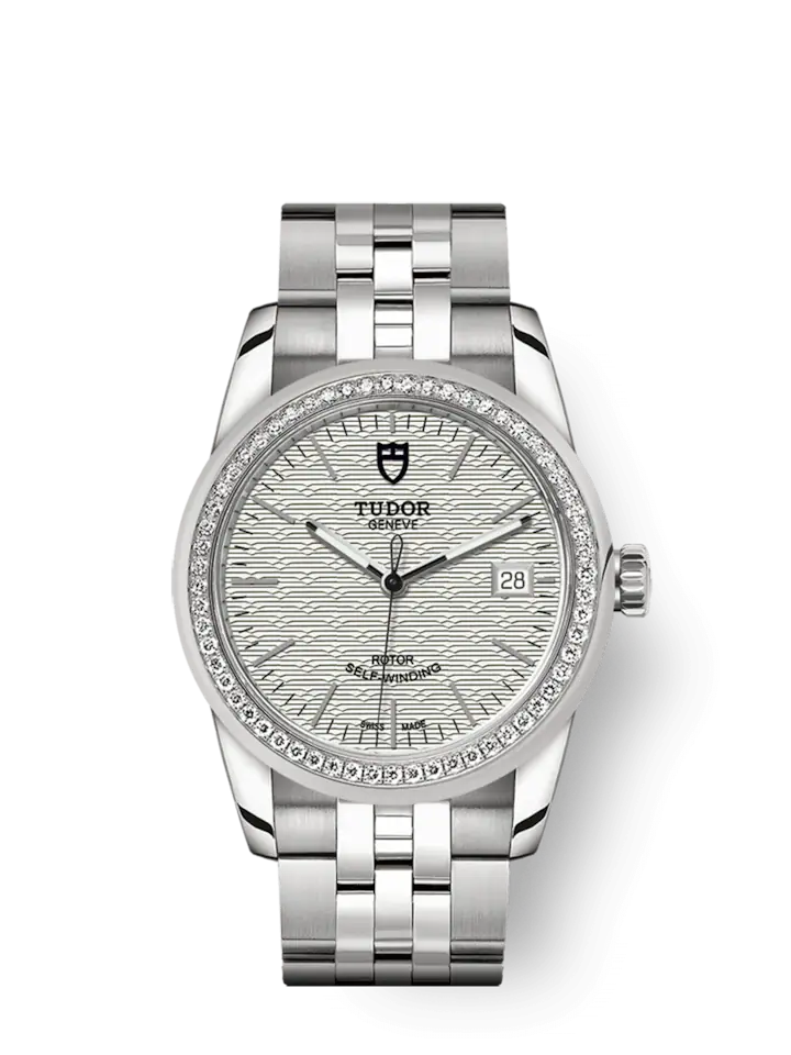 Tudor Glamour Date, Stainless Steel and Diamond-set bezel, 36mm, Ref# M55020-0002