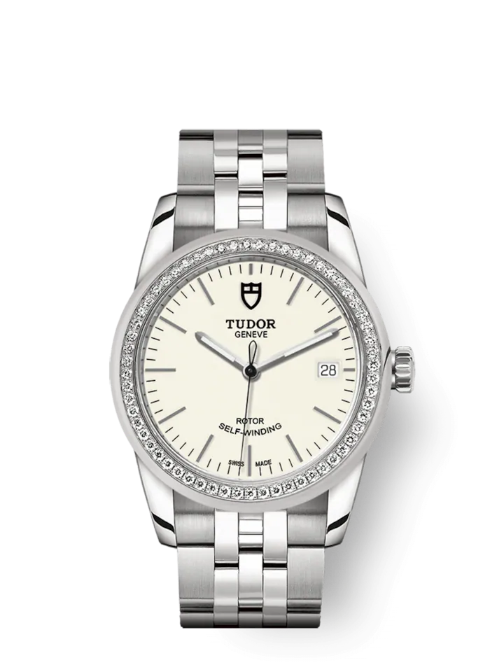 Tudor Glamour Date, Stainless Steel and Diamond-set bezel, 36mm, Ref# M55020-0095