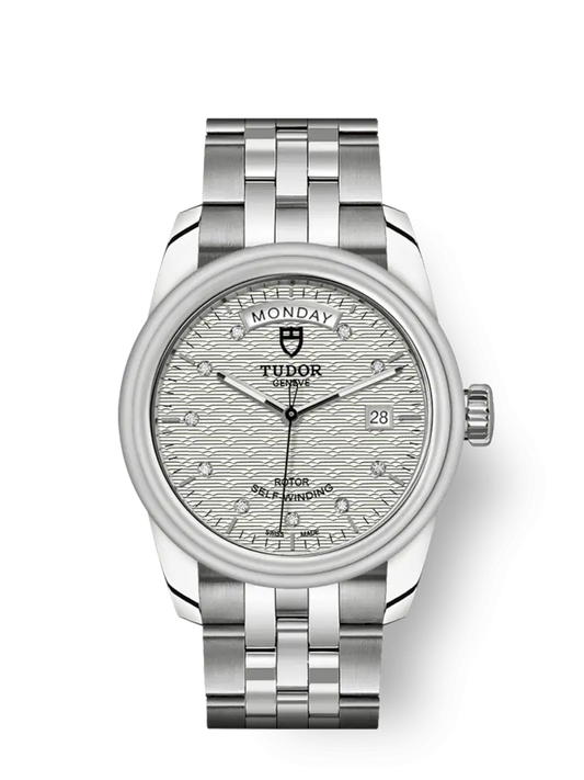Tudor Glamour Date+Day, Stainless Steel and Diamond-set, 39mm, Ref# M56000-0004