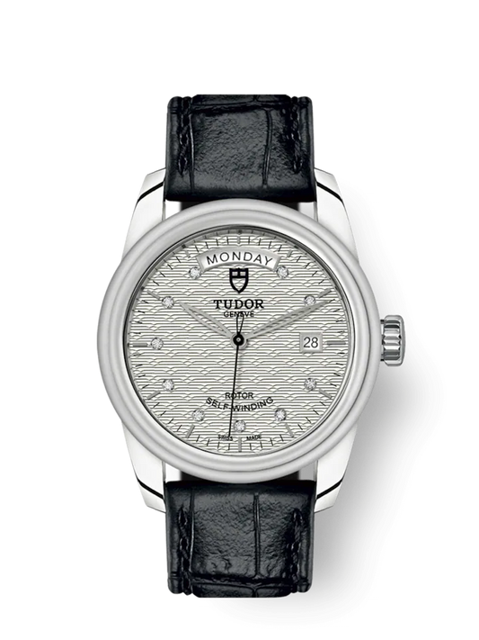 Tudor Glamour Date+Day, Stainless Steel and Diamond-set, 39mm, Ref# M56000-0038