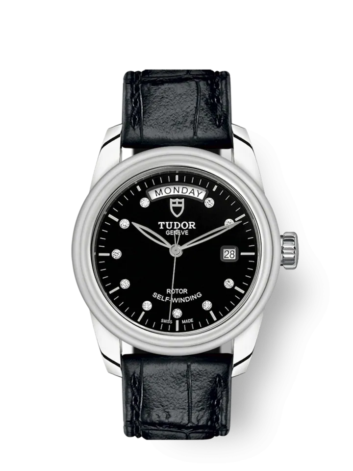 Tudor Glamour Date+Day, Stainless Steel and Diamond-set, 39mm, Ref# M56000-0049
