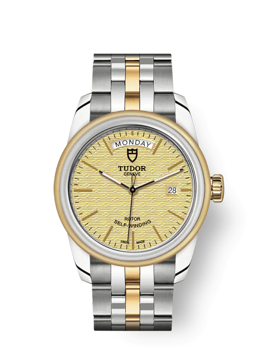 Tudor Glamour Date+Day, Stainless Steel and 18k Yellow Gold, 39mm, Ref# M56003-0003