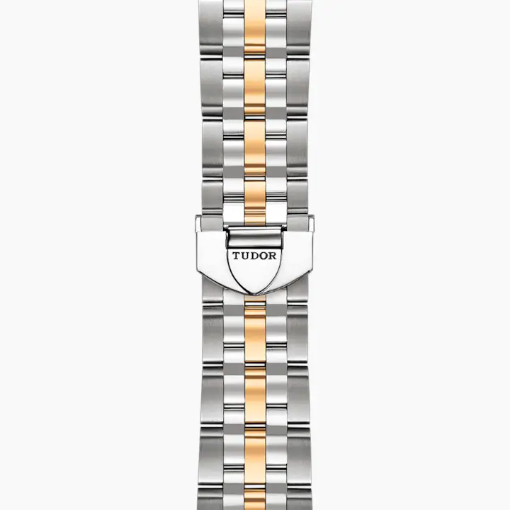 Tudor Glamour Date+Day, Stainless Steel and 18k Yellow Gold with Diamond-set, 39mm, Ref# M56003-0008, Bracelet