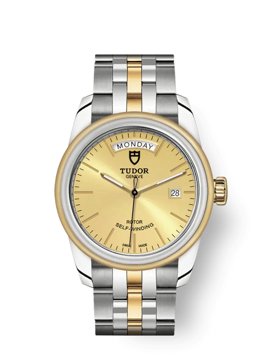 Tudor Glamour Date+Day, Stainless Steel and 18k Yellow Gold, 39mm, Ref# M56003-0005