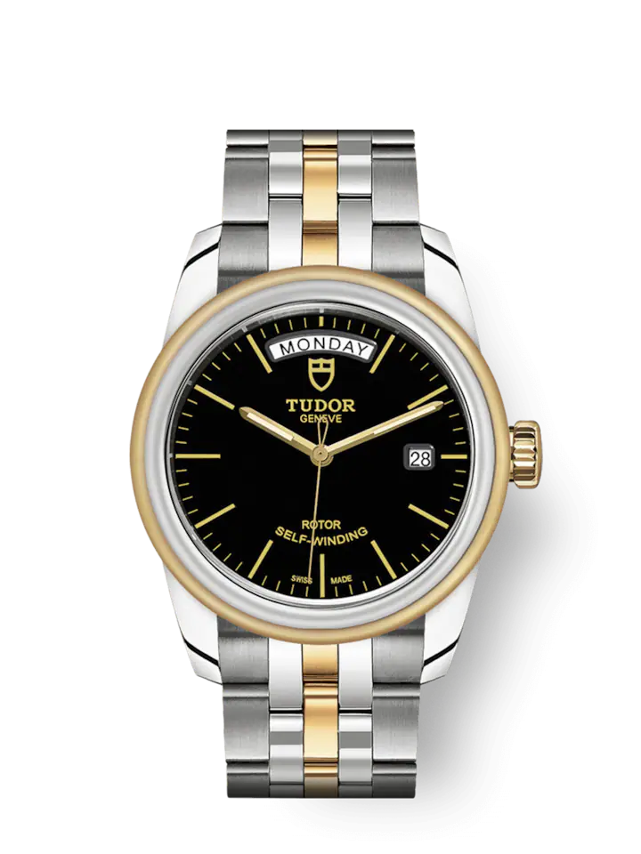 Tudor Glamour Date+Day, Stainless Steel and 18k Yellow Gold, 39mm, Ref# M56003-0007