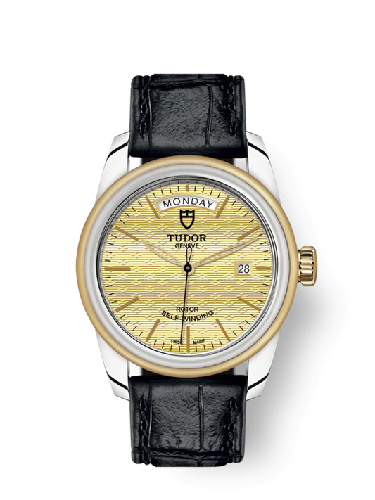 Tudor Glamour Date+Day, Stainless Steel and 18k Yellow Gold, 39mm, Ref# M56003-0010