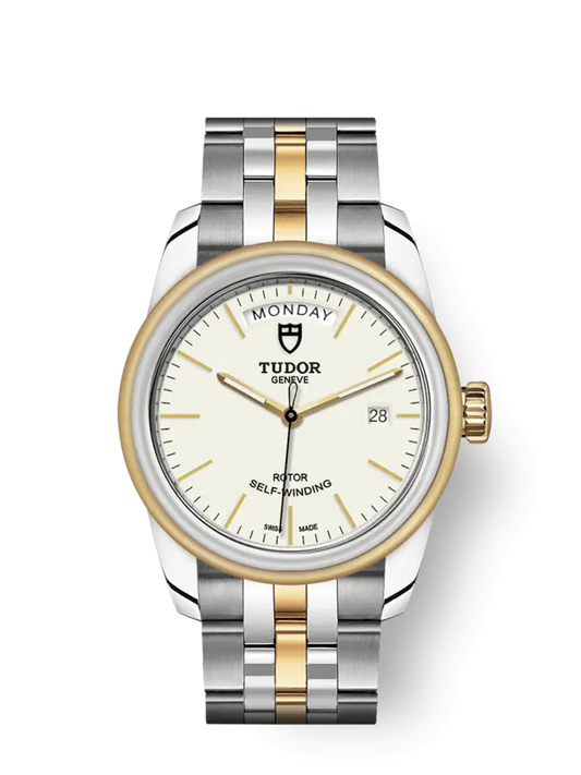 Tudor Glamour Date+Day, Stainless Steel and 18k Yellow Gold, 39mm, Ref# M56003-0112