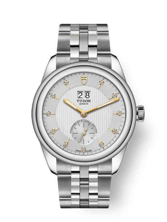 Tudor Glamour Double Date, Stainless Steel and Diamond-set, 42mm, Ref# M57100-0005