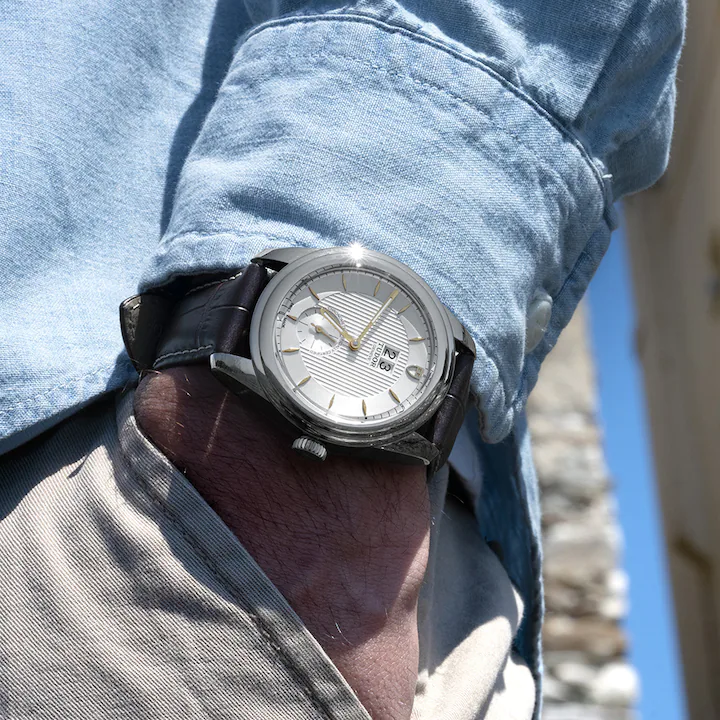 Tudor Glamour Double Date, Stainless Steel, 42mm, Ref# M57100-0017, Watch on hand