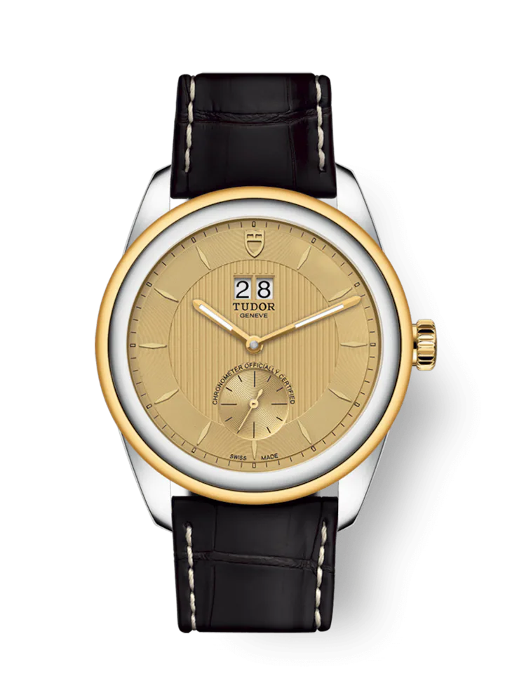 Tudor Glamour Double Date, Stainless Steel and 18k Yellow Gold, 42mm, Ref# M57103-0021