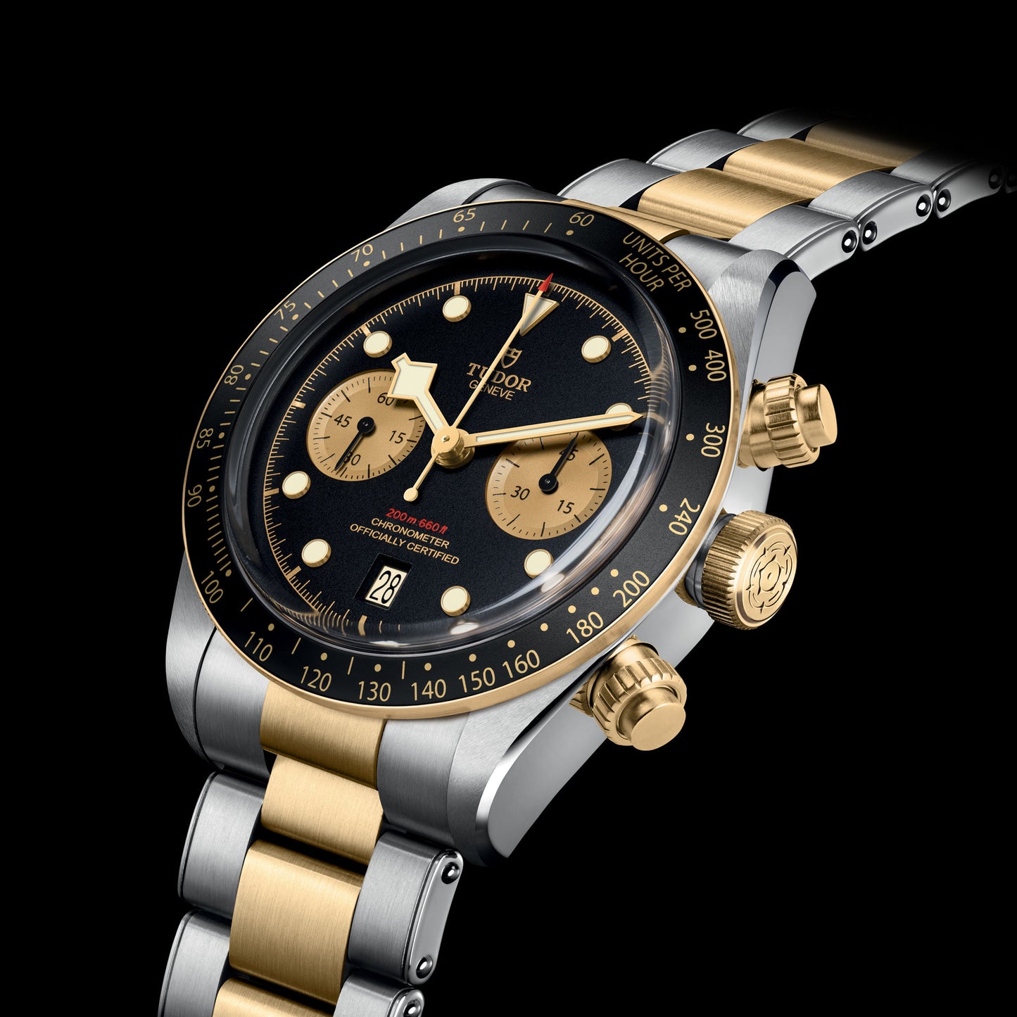 Tudor Black Bay Chrono S&G, 41mm, Stainless Steel and 18k Yellow Gold, Ref# M79363N-0001, Dial