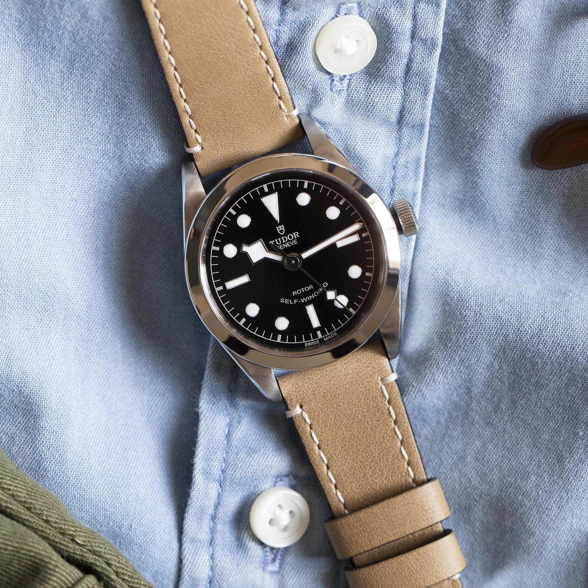 Tudor black bay discount 36 leather strap
