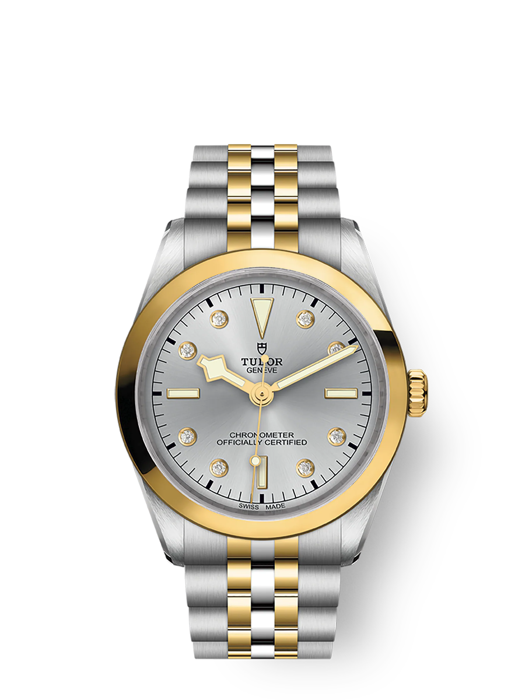 Tudor Mens Silver M79643 0002 Black Bay 36 S G Stainless Steel and 18ct yellow gold Self Winding Mechanical Watch